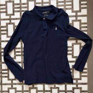 Crewcuts Dark Blue Long Sleeve Polo for Kids